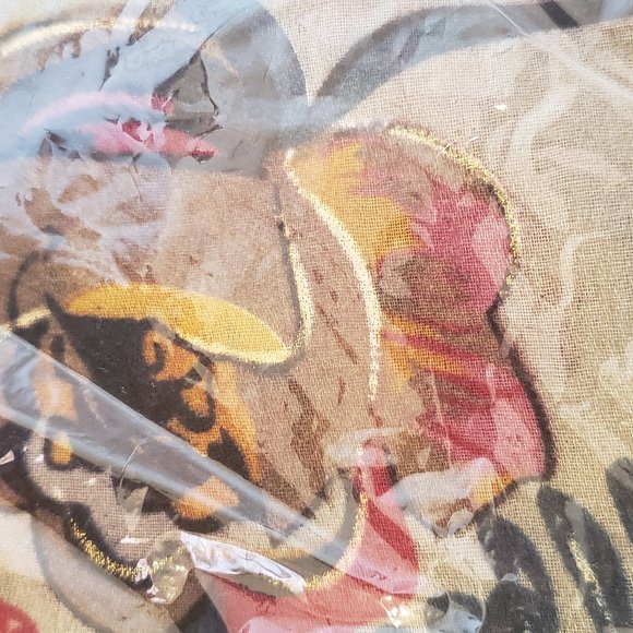 OS janice Khaki Floral Scarf - Picture 8 of 8